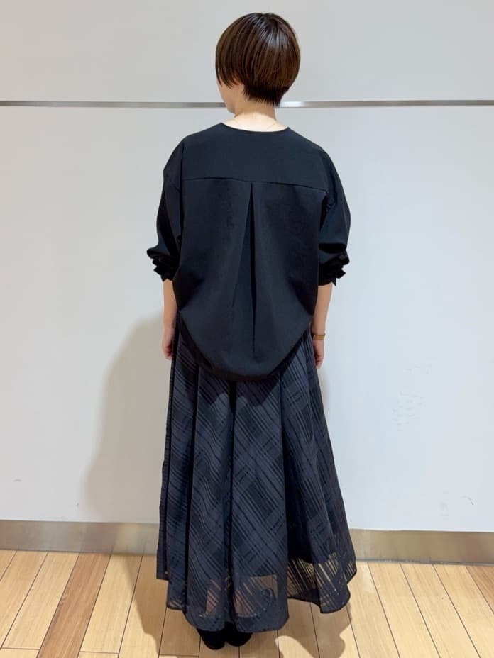 あやさんの「UNTITLED｜【セットアップ可/後ろウエストゴム】シアーチェックスカート」を使ったコーディネート