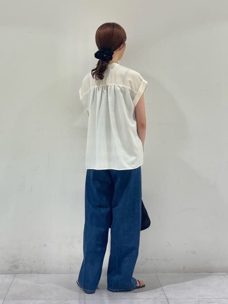 kyokaさんの「UNTITLED｜【グレー/ブルー/ジーンズ】ソフトワイドデニムパンツ」を使ったコーディネート