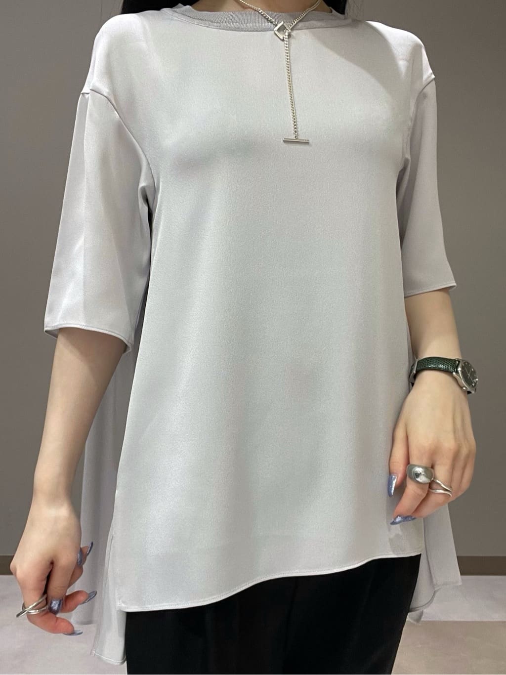 KEIKOさんの「INDIVI｜【バックシャン】デザインTブラウス」を使ったコーディネート