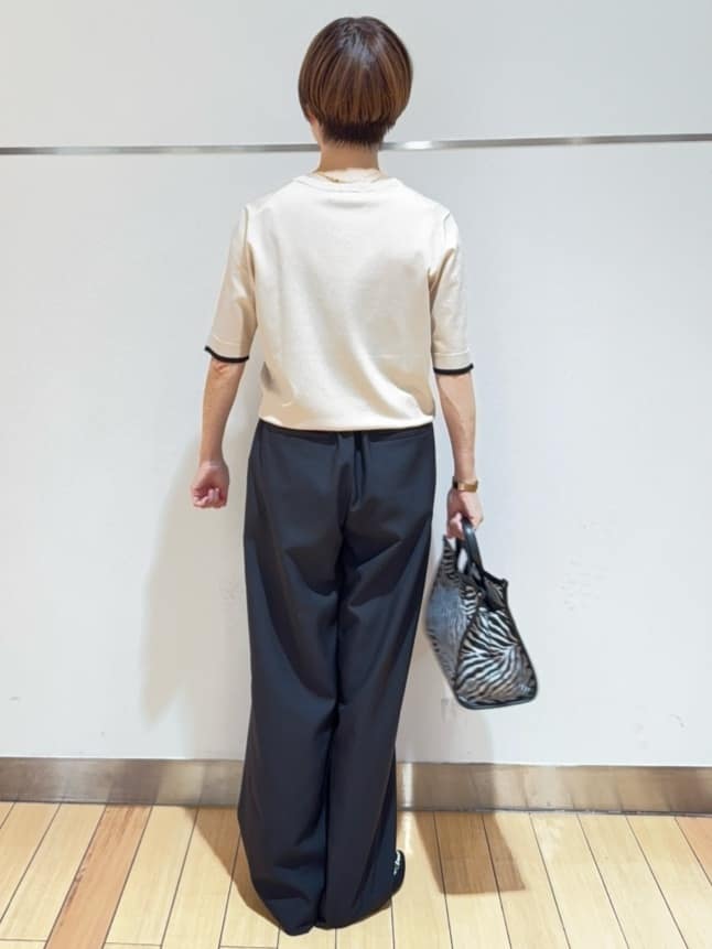 あやさんの「UNTITLED｜【アンサンブル可/薄手/洗える】5分袖クルーニット」を使ったコーディネート