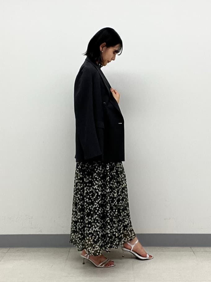 hinanoさんの「INDIVI｜【軽く羽織れる！】ダブルジャケット」を使ったコーディネート