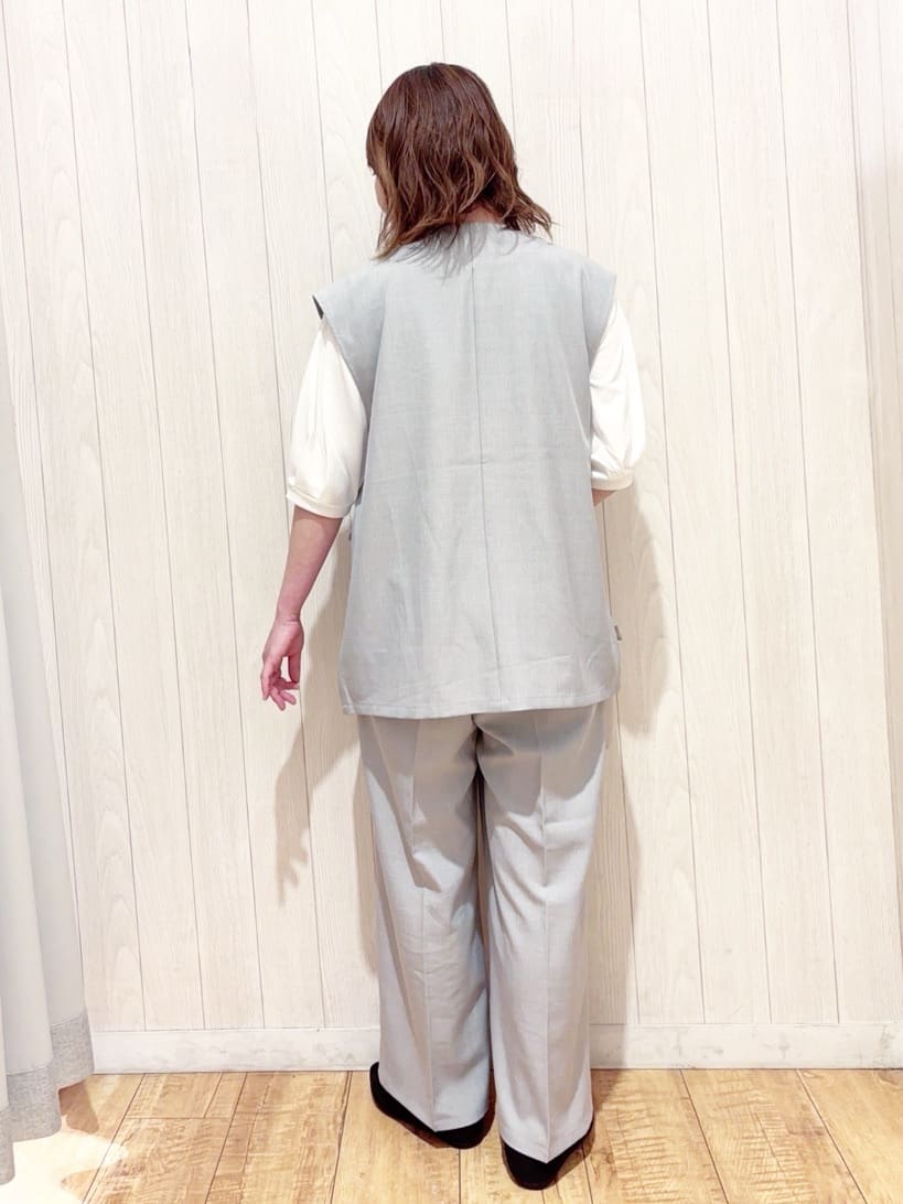 あいこさんの「SHOO･LA･RUE｜【ひんやり/S-LL】大人の五分袖プリントTシャツ」を使ったコーディネート