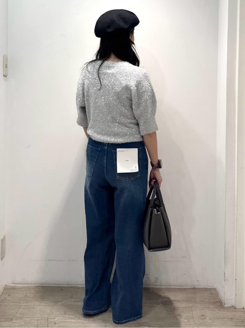 yuicciさんの「OPAQUE.CLIP｜キラキラボリュームスリーブニット【洗濯機洗い可】」を使ったコーディネート