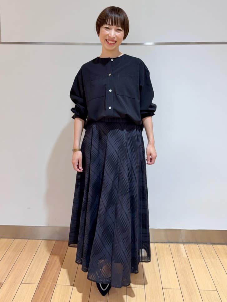あやさんの「UNTITLED｜【アンサンブル可/薄手/洗える】5分袖クルーニット」を使ったコーディネート