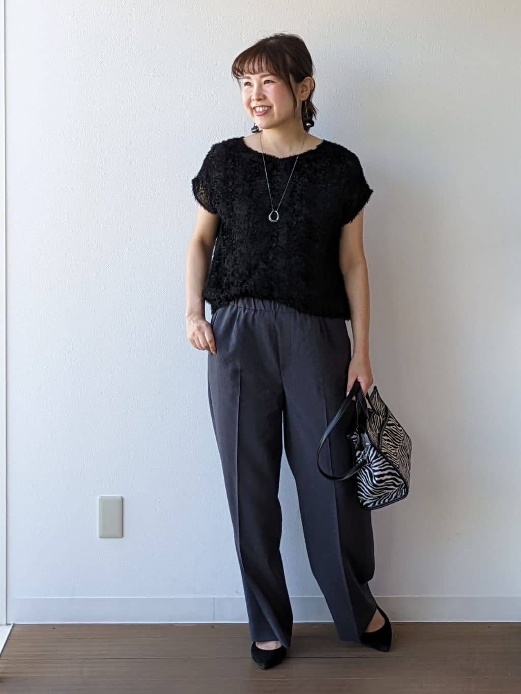 なみきさんの「UNTITLED｜【セットアップ可/洗える】フェザーフレンチスリーブブラウス」を使ったコーディネート