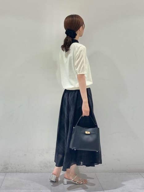 kyokaさんの「UNTITLED｜【トレンド/きれいめ】5分袖ポロニット」を使ったコーディネート