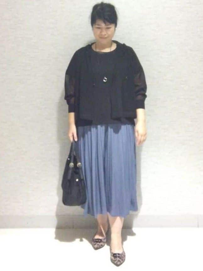 sakoさんの「Reflect｜【寒暖差対策に◎／手洗い可／旅行や通勤に】フード付きシアーカーディガン」を使ったコーディネート