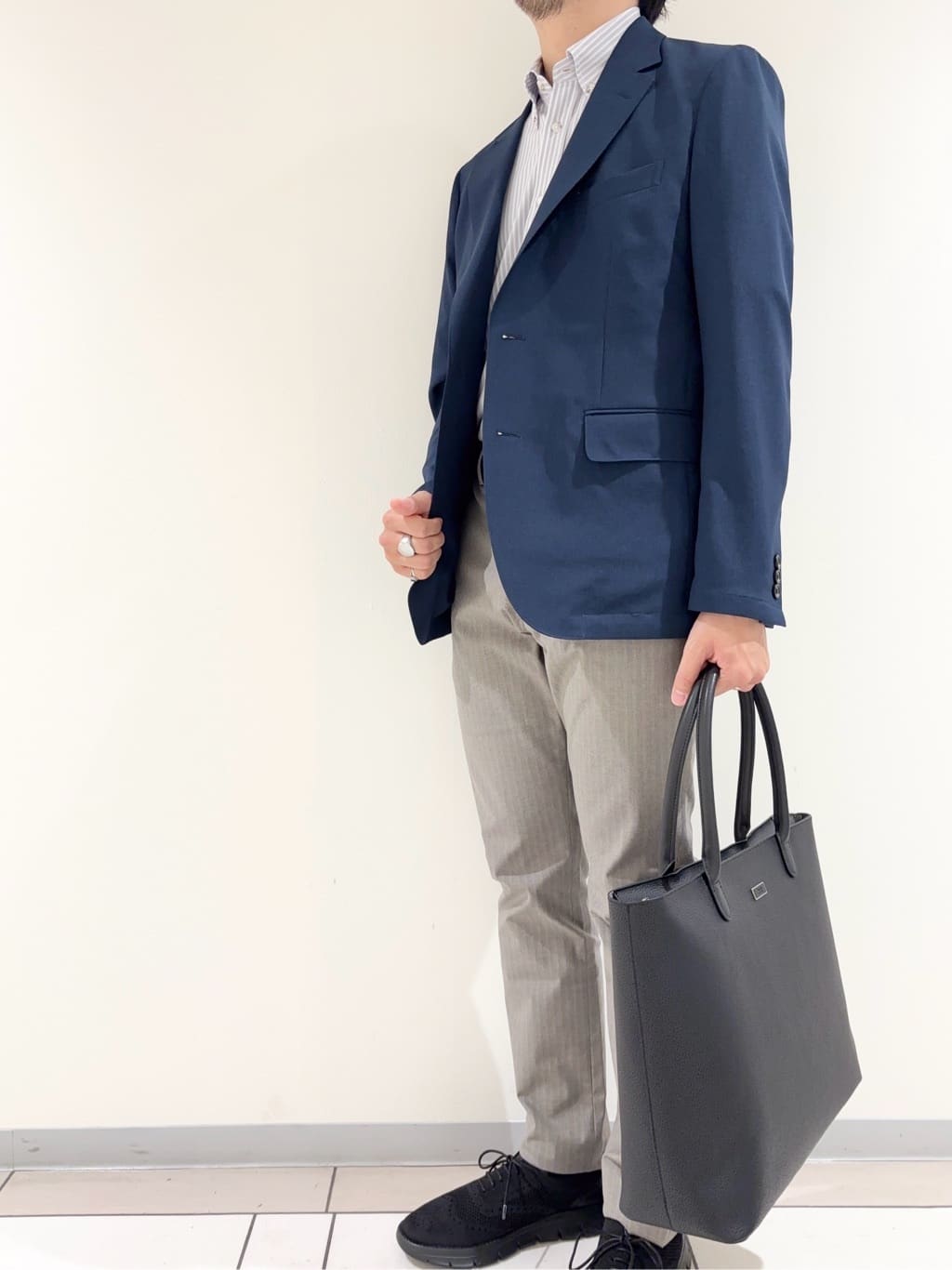 及川さんの「TAKEO KIKUCHI｜【COOL CITY WEAR】アーバンクール ジャケット /接触冷感・吸水速乾」を使ったコーディネート