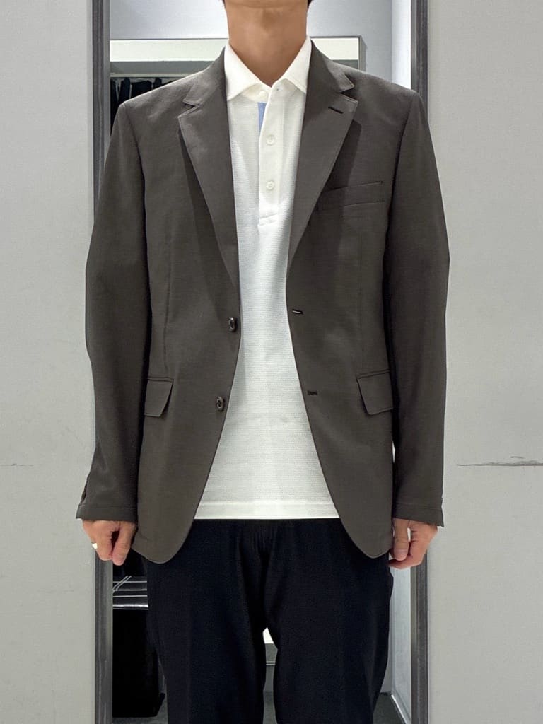 わいずみさんの「TAKEO KIKUCHI｜【COOL CITY WEAR】アーバンクール ジャケット /接触冷感・吸水速乾」を使ったコーディネート