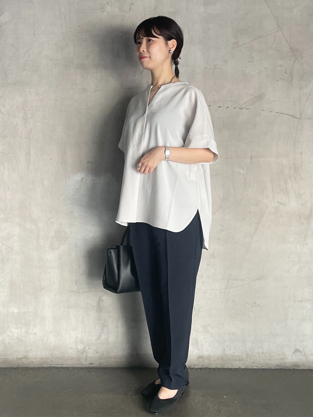 tomokoさんの「OPAQUE.CLIP｜【抗菌防臭加工】ニットフラットパンプス」を使ったコーディネート