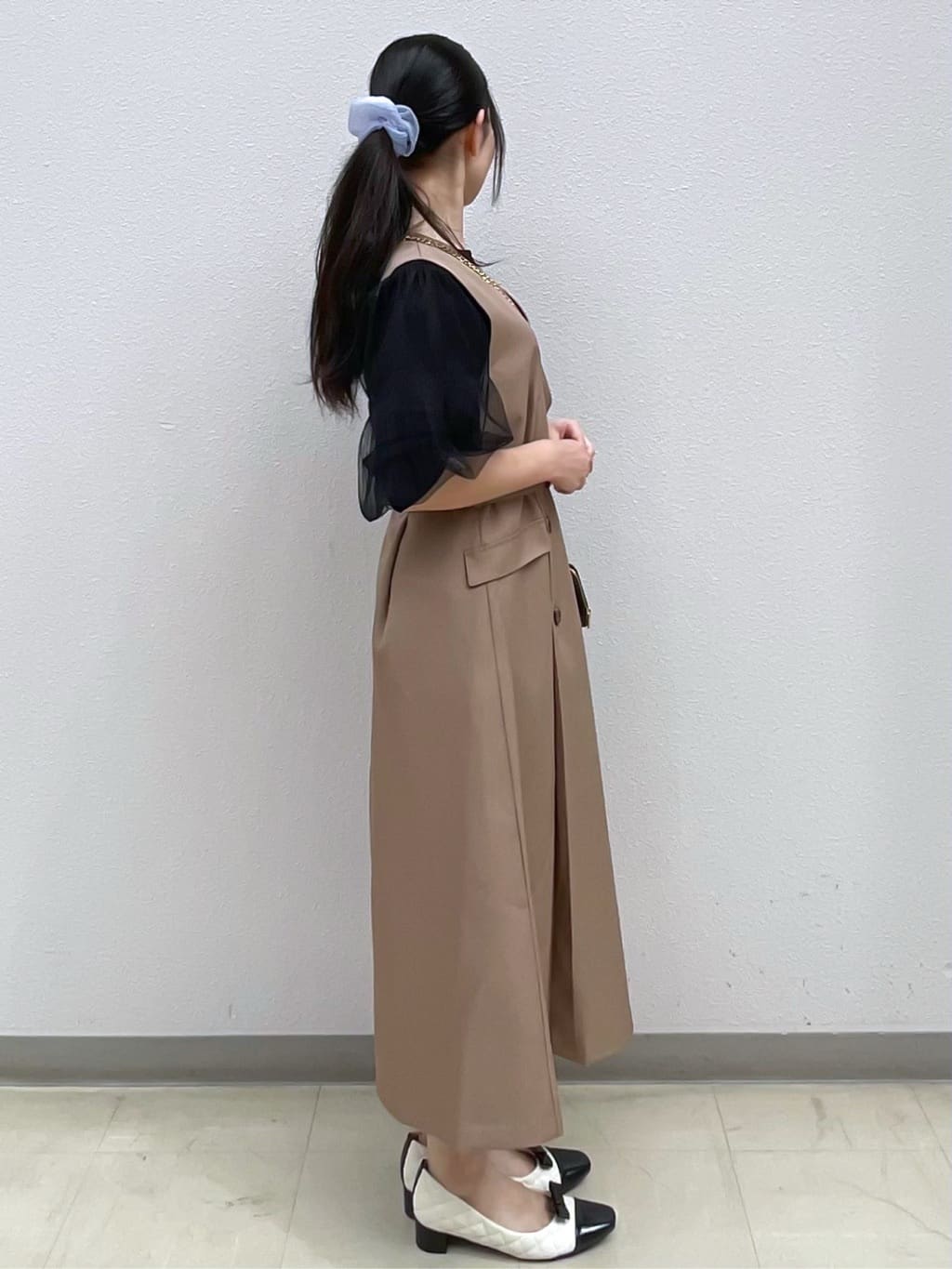 Izuさんの「index｜《5色展開》マジョリカプリーツスリーブニット【洗濯機洗い可】」を使ったコーディネート
