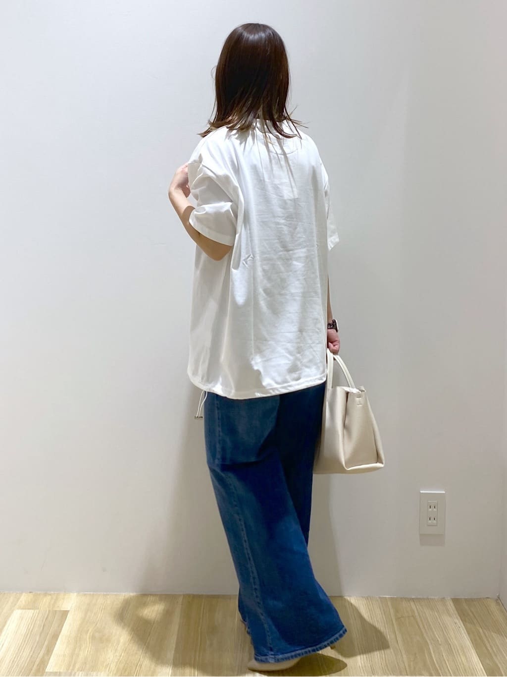 えりさんの「OPAQUE.CLIP｜ストレッチバギーデニム【洗濯機洗い可】《SS～LL》」を使ったコーディネート