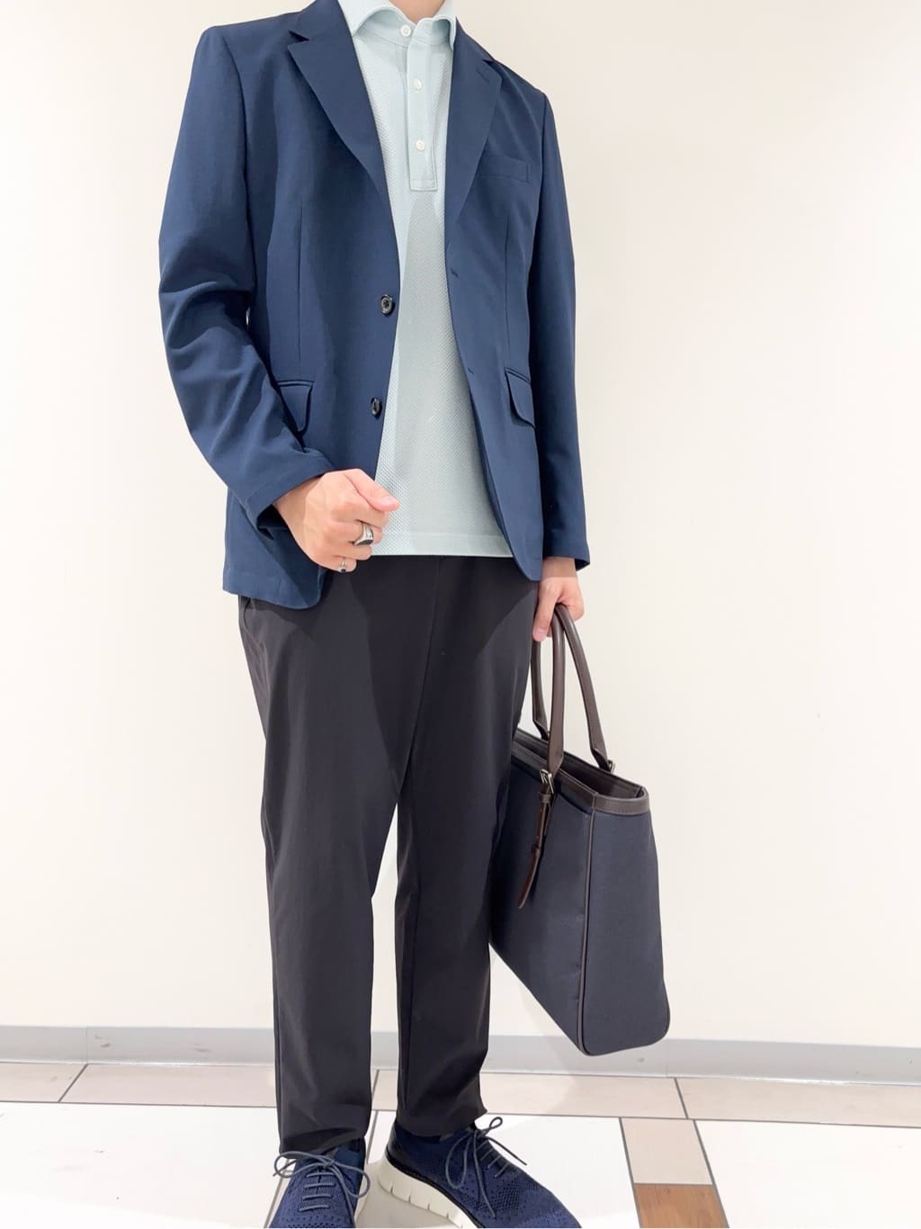 及川さんの「TAKEO KIKUCHI｜【COOL CITY WEAR】アーバンクール ジャケット /接触冷感・吸水速乾」を使ったコーディネート