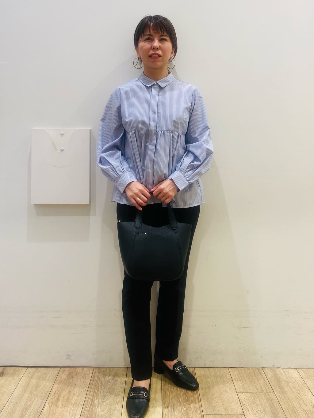YUKOさんの「index｜《XS-LLサイズ》ストレッチテーパードパンツ／セットアップ対応【洗濯機洗い可／イージーアイロン／防」を使ったコーディネート