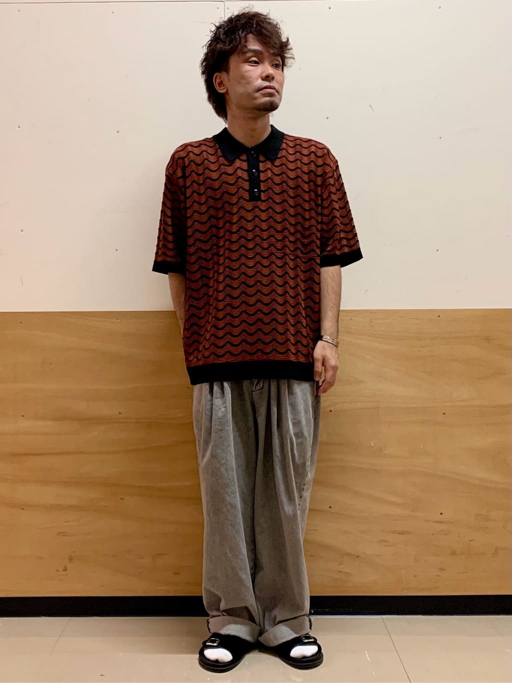 MATUさんの「THE SHOP TK｜サマーニットポロシャツ　【毛玉になりにくい/洗濯機OK】」を使ったコーディネート