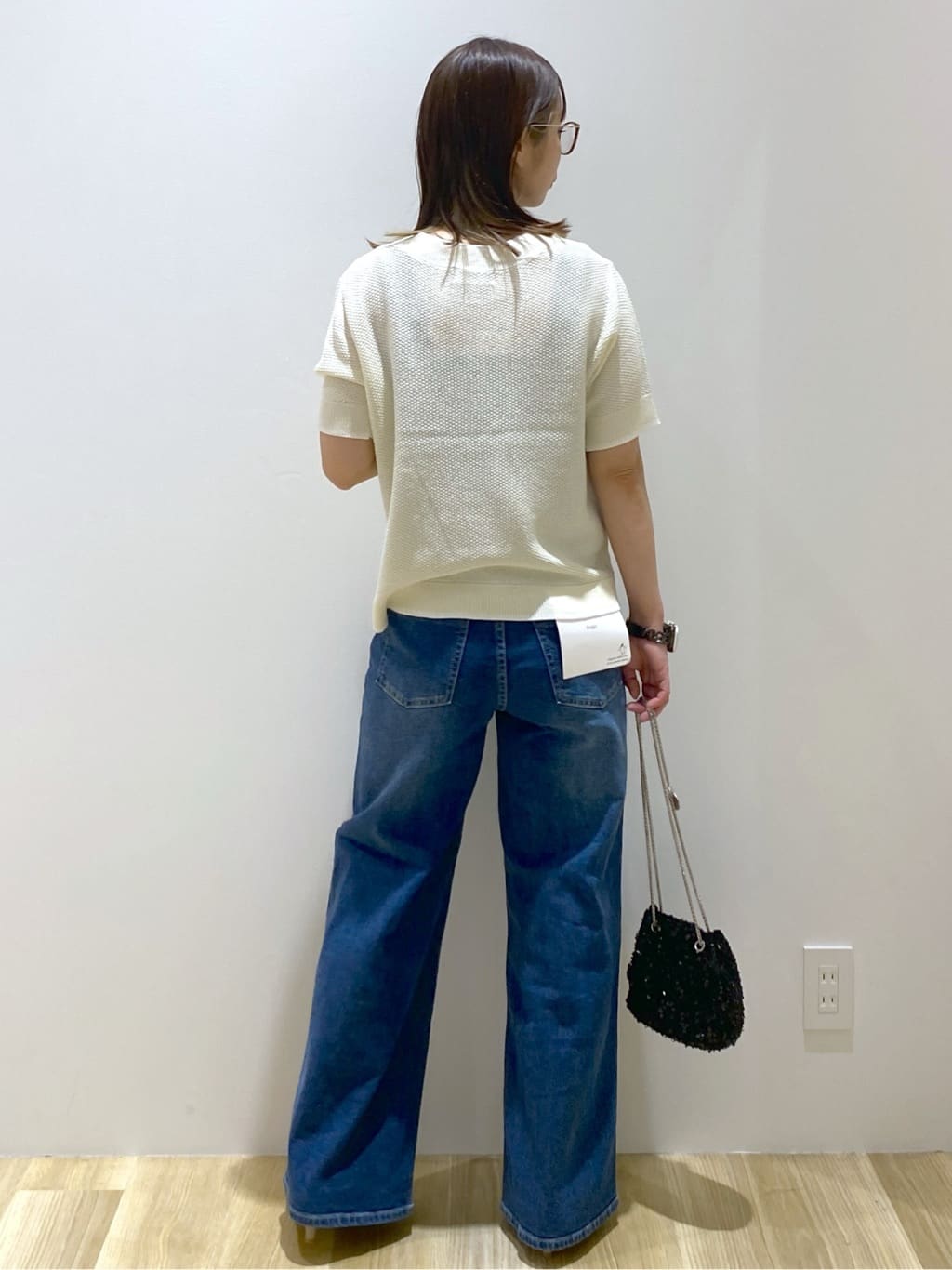 えりさんの「OPAQUE.CLIP｜ツイードライクポケット付きニット【洗濯機洗い可／抗ピル】」を使ったコーディネート