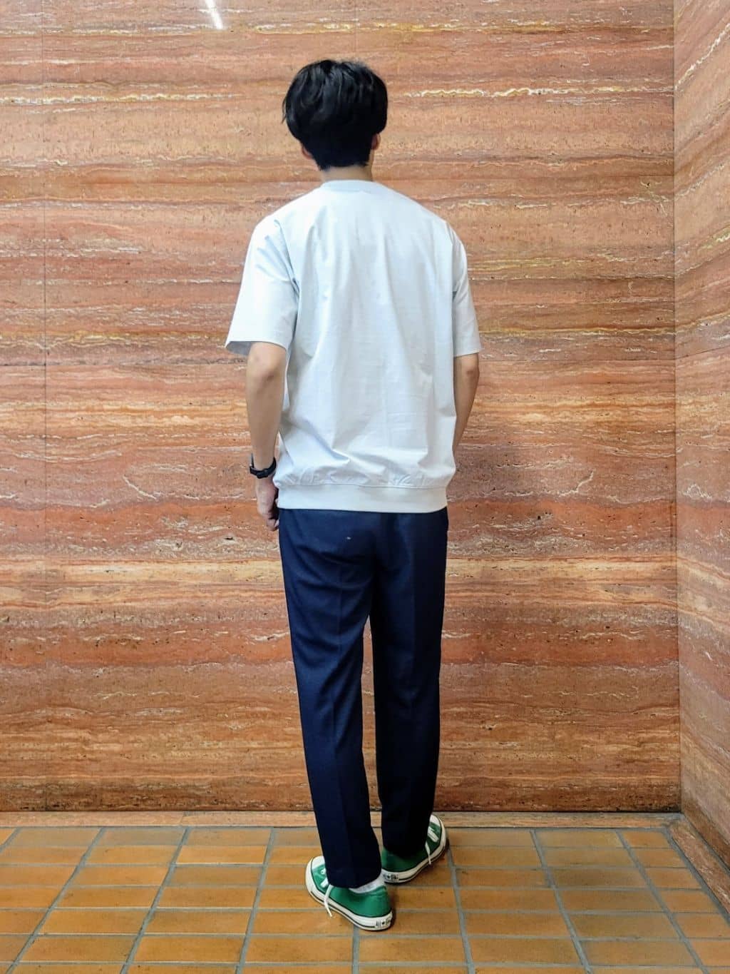 piroyaさんの「TAKEO KIKUCHI｜【抗菌防臭／5サイズ展開】ハイゲージポンチ Tシャツ」を使ったコーディネート
