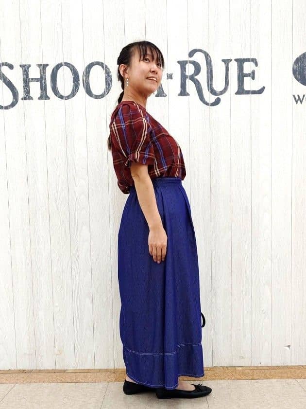 とろろさんの「SHOO･LA･RUE｜【S-LL/5分袖】お袖タックできれいに魅せる 大人のチェックブラウス」を使ったコーディネート