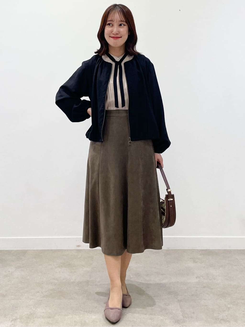 yukariさんの「Reflect｜【ライトアウター／ゆったり羽織れる／気軽な羽織りに◎】ライトブルゾン」を使ったコーディネート