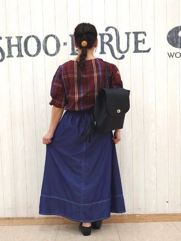 とろろさんの「SHOO･LA･RUE｜【S-LL/5分袖】お袖タックできれいに魅せる 大人のチェックブラウス」を使ったコーディネート