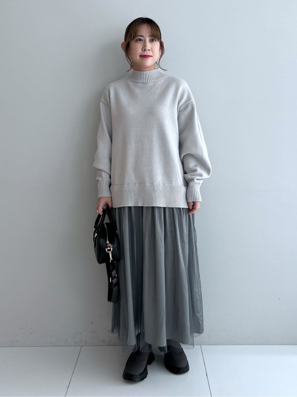 Hirokaさんの「Dessin｜【洗える】ニットチュールドッキングワンピース」を使ったコーディネート