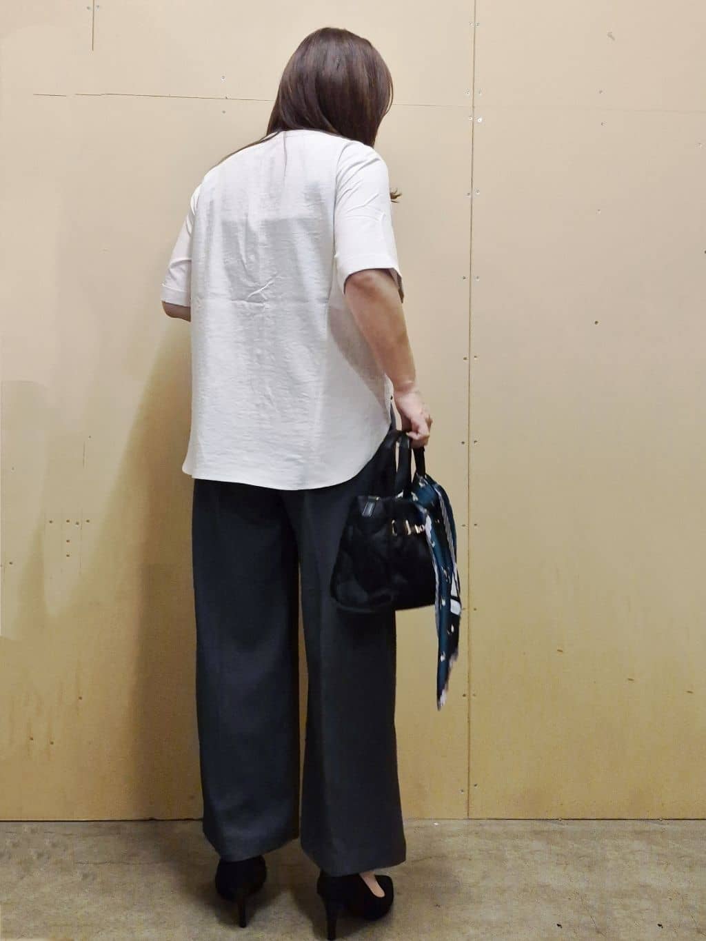 ひさえさんの「THE SHOP TK｜ダブルポケット5分袖シャツ/体型カバー／洗濯機OK」を使ったコーディネート