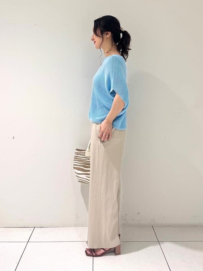 そんさんの「INDIVI｜【洗える／清涼感】コクーンシルエットニット」を使ったコーディネート