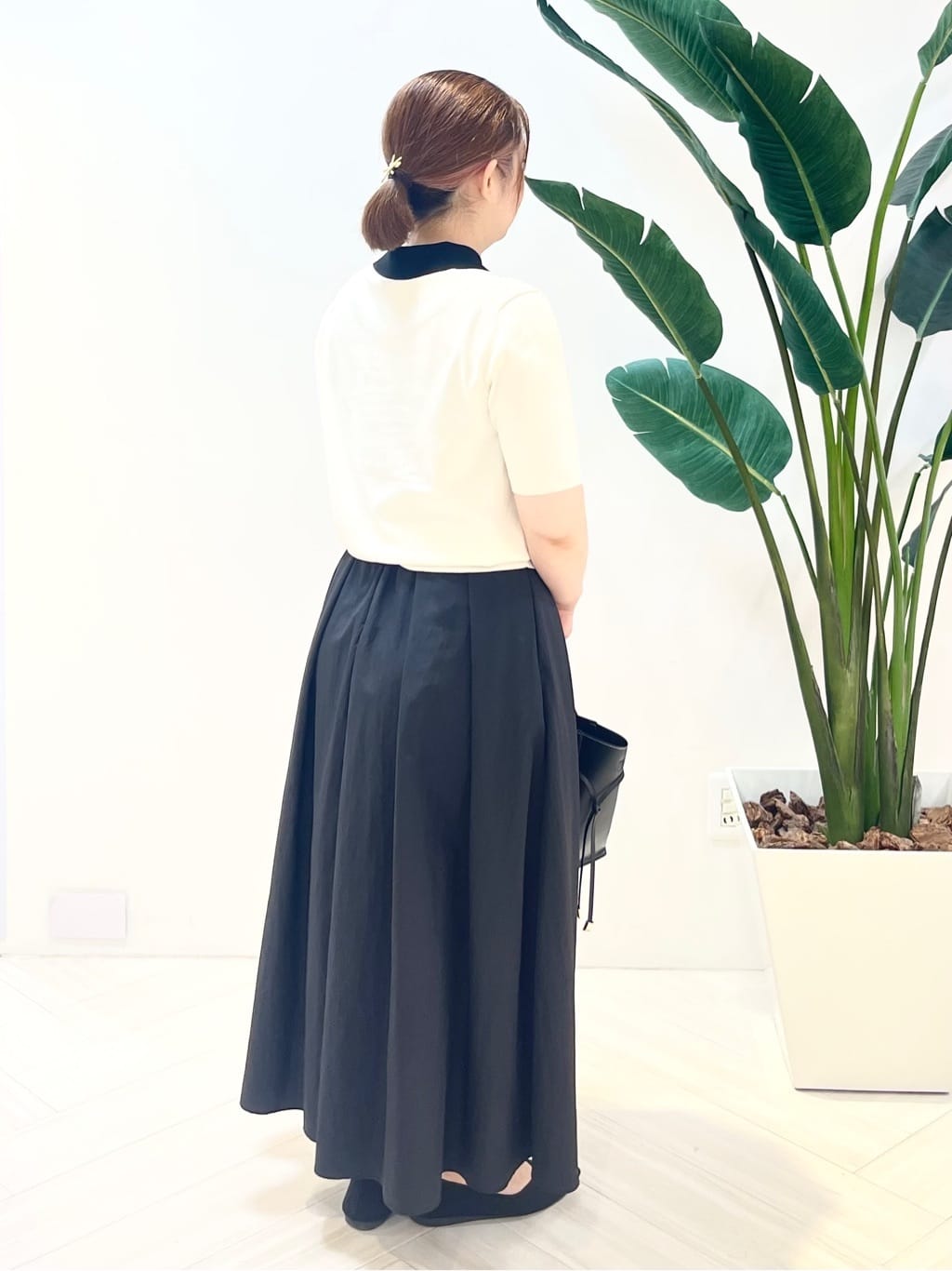 Tomoさんの「UNTITLED｜【トレンド/きれいめ】5分袖ポロニット」を使ったコーディネート