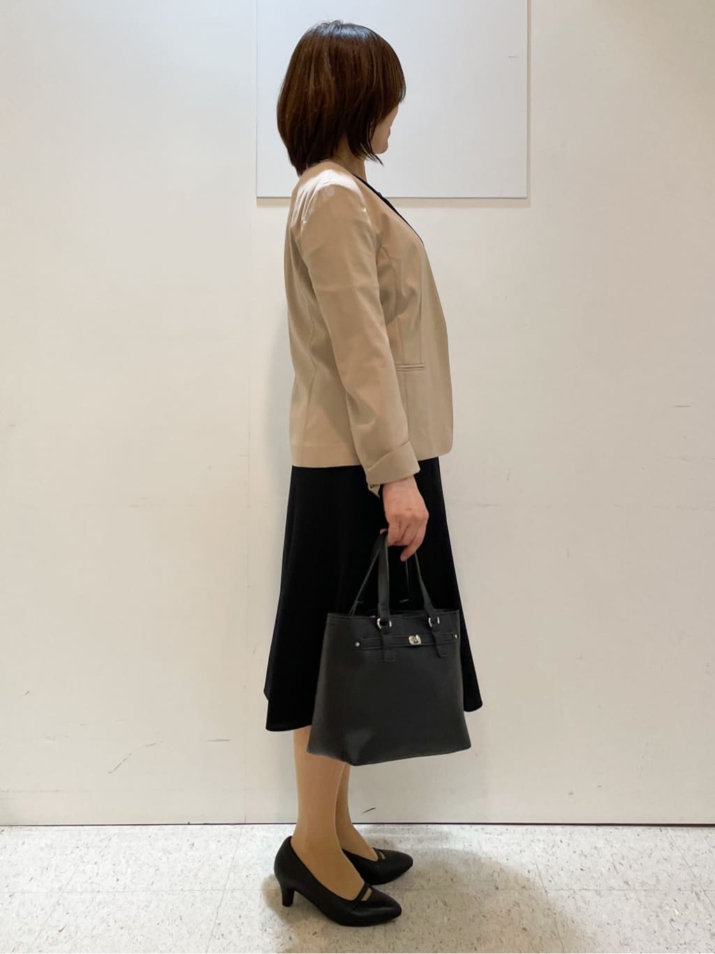 めいさんの「Reflect｜【洗える／セットアップ可】ノーカラージャケット」を使ったコーディネート