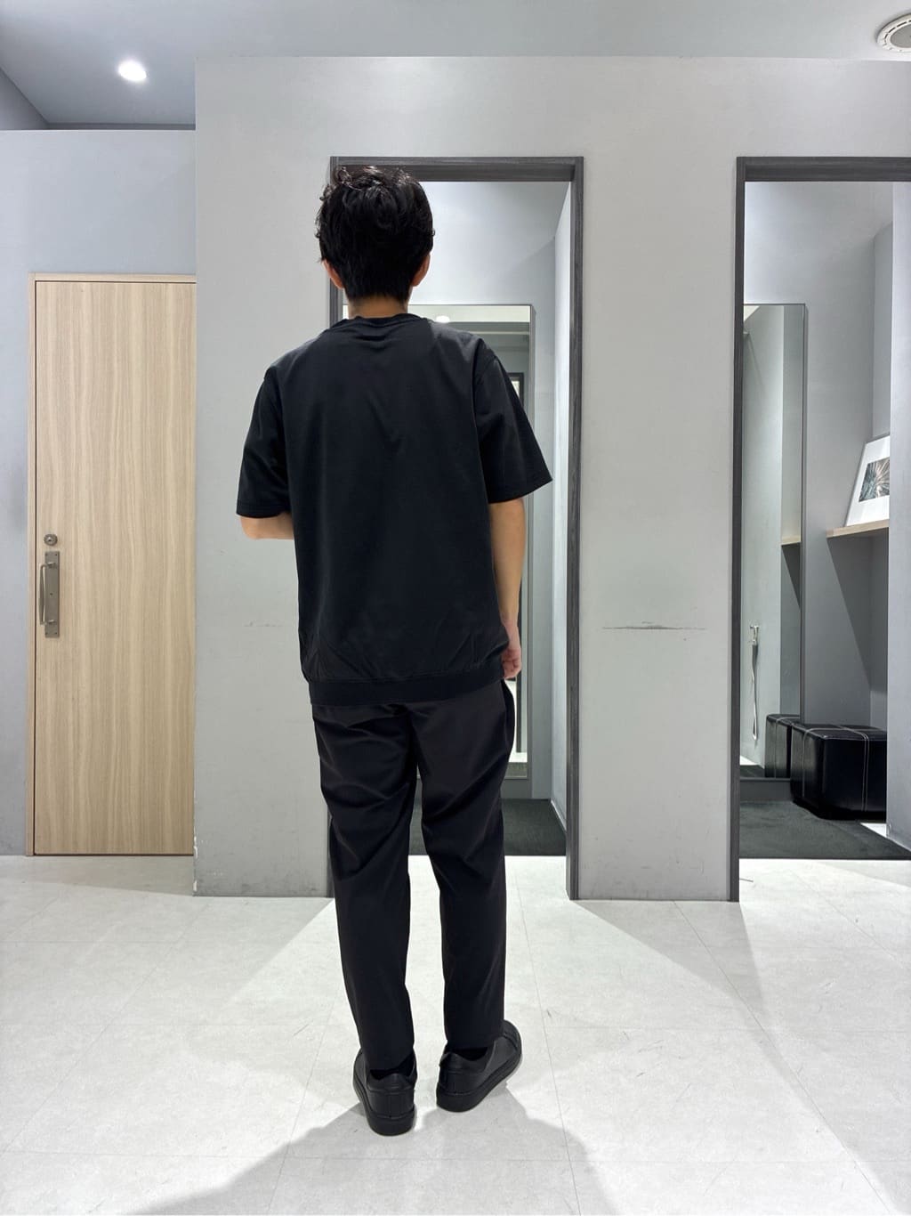 わいずみさんの「TAKEO KIKUCHI｜【COOL CITY WEAR】籠目アート柄 サッカーシャツ /通気性」を使ったコーディネート