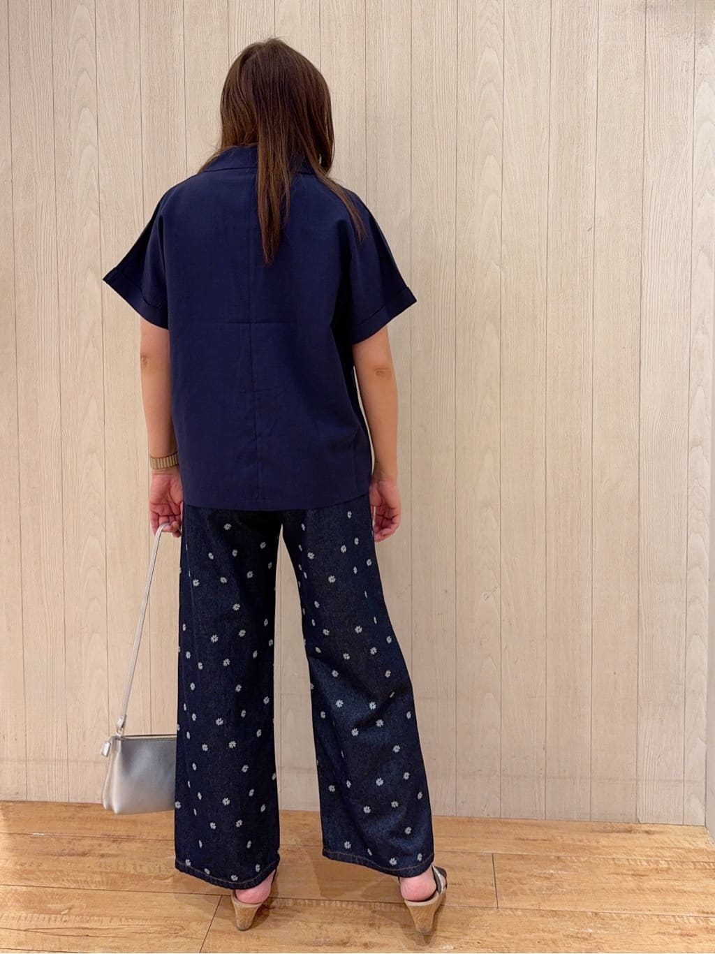 あーやさんの「SHOO･LA･RUE｜【S-LL】さらりと着たい大人のための 麻調半袖ジャケット」を使ったコーディネート