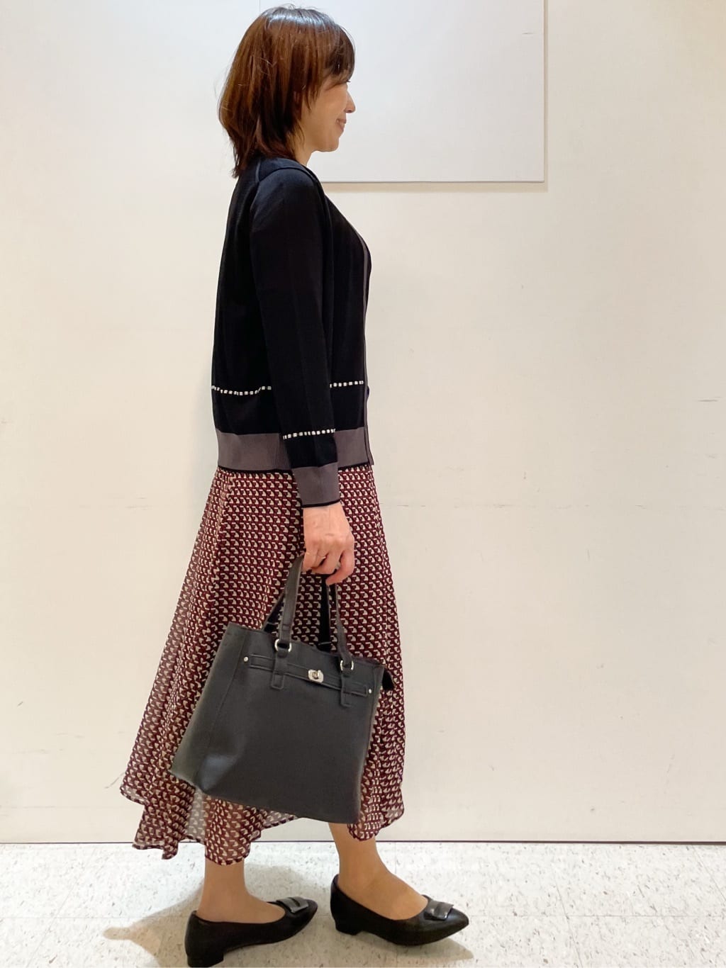 めいさんの「Reflect｜【WEB先行カラーあり／手洗い可／アンサンブル可】バイカラーカーディガン」を使ったコーディネート