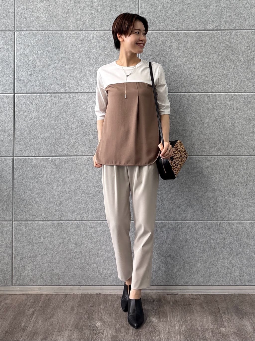 kanaeさんの「INDIVI｜【洗える／セットアップ可能】凹凸ストレッチ素材ダブルジャケット」を使ったコーディネート