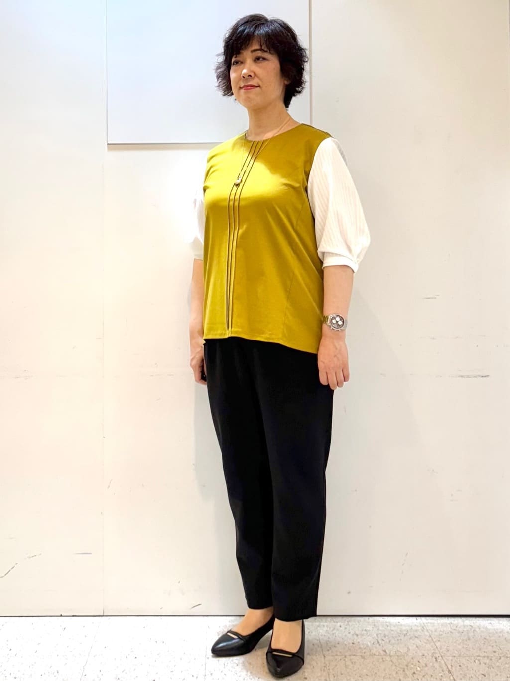 ヤスコさんの「Reflect｜【体型カバー／腰周りカバー】長め丈プルオーバージャージ」を使ったコーディネート