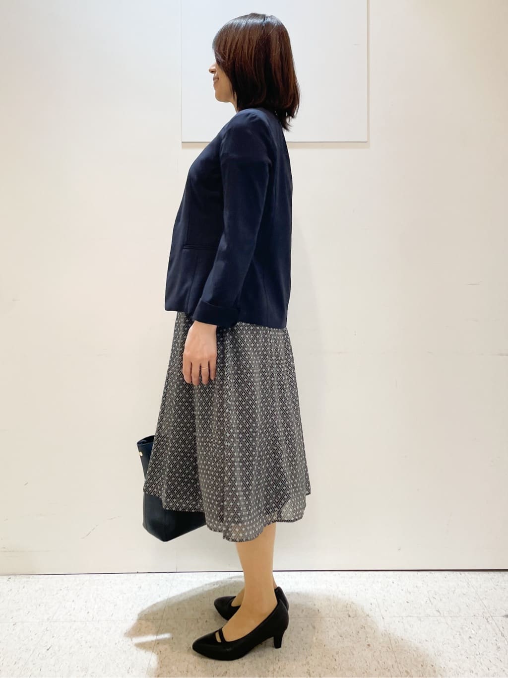 めいさんの「Reflect｜【洗える／セットアップ可】ノーカラージャケット」を使ったコーディネート