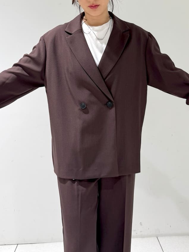 そんさんの「INDIVI｜Comfy SET UP｜イージーストレートワイドパンツ【セットアップ対応／通勤/カセット服】」を使ったコーディネート
