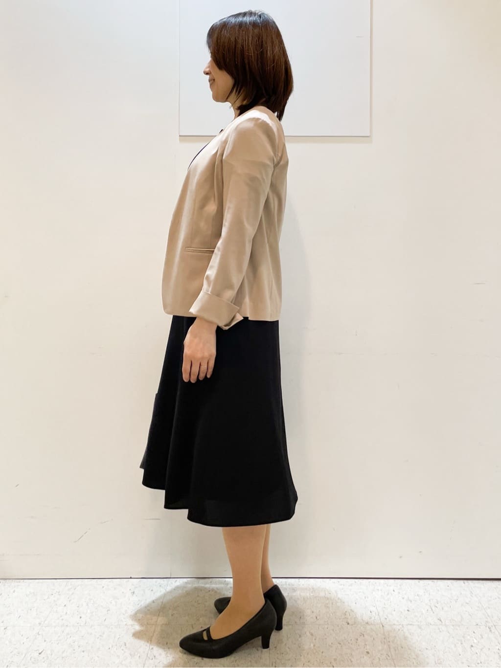めいさんの「Reflect｜【洗える／セットアップ可】ノーカラージャケット」を使ったコーディネート