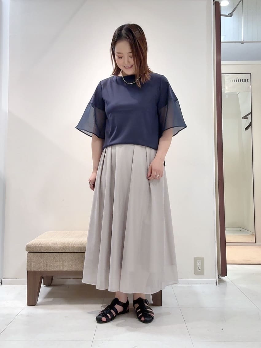 YUIさんの「UNTITLED｜【洗える/五分袖】シアースリーブ プルオーバー」を使ったコーディネート