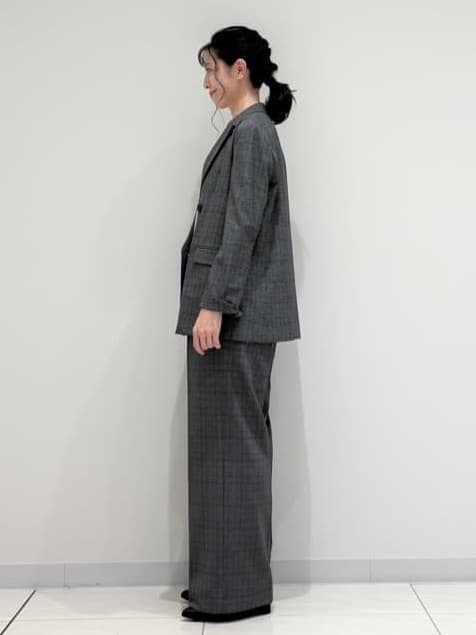 kayoさんの「INDIVI｜【洗える／オンオフ】チェック柄ダブルジャケット」を使ったコーディネート