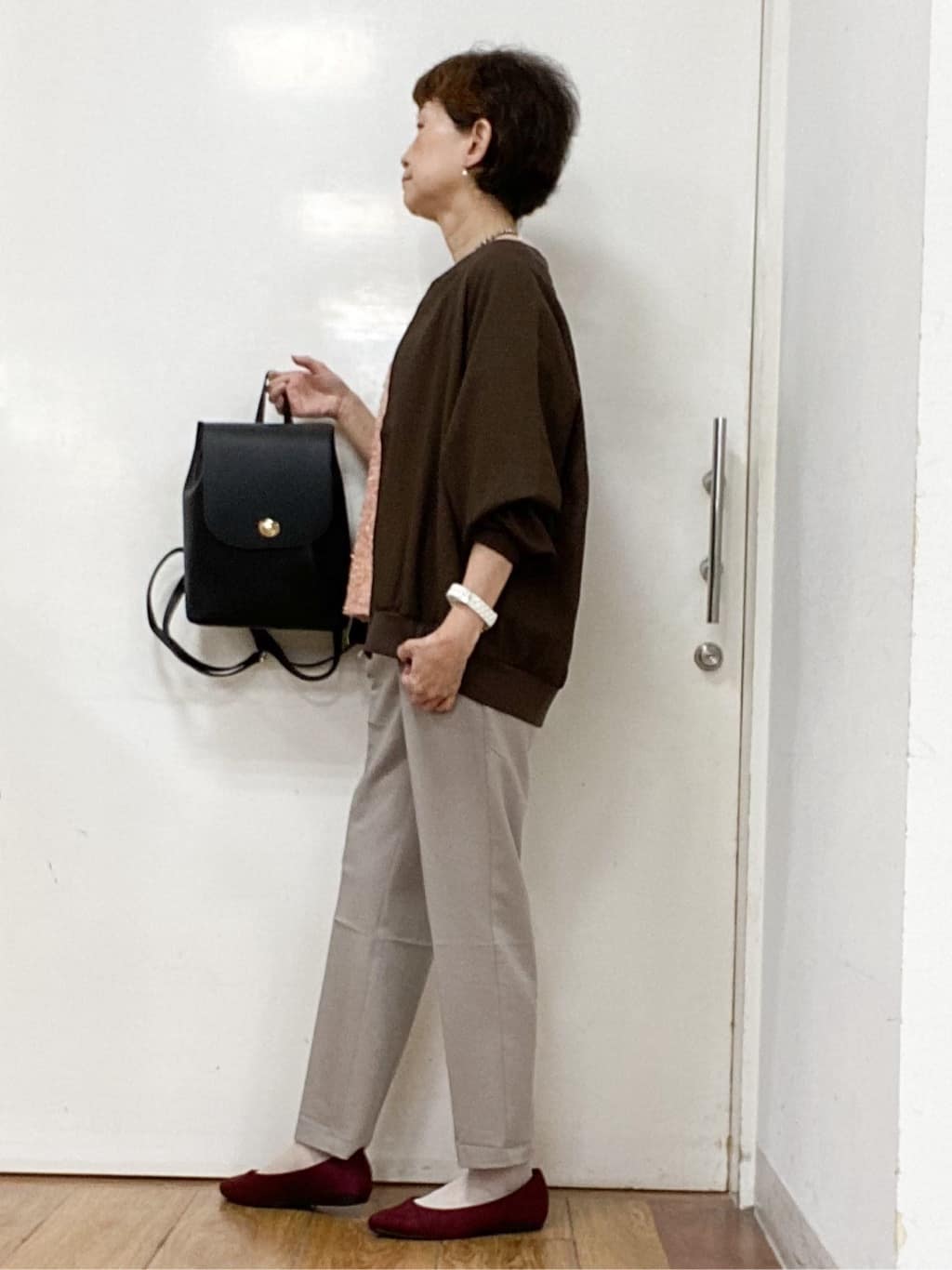 みぃさんの「SHOO･LA･RUE｜【S-LL】大人も着やすい愛らしさ リボンヤーン半袖トップス」を使ったコーディネート