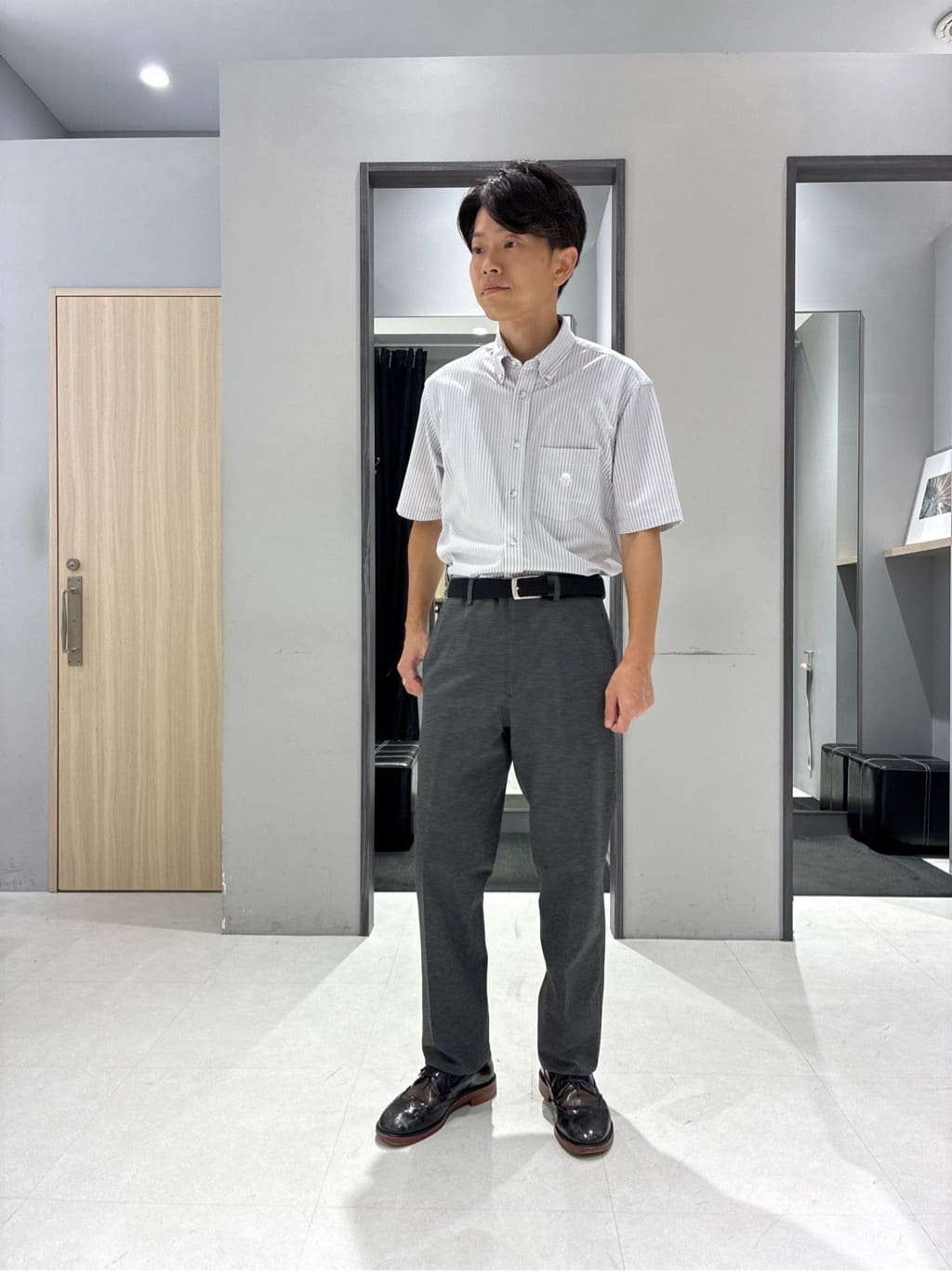 わいずみさんの「TAKEO KIKUCHI｜【None Of Stress】アクティブジャージ 千鳥 ジャケット」を使ったコーディネート