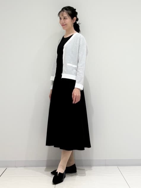 kayoさんの「INDIVI｜【軽く羽織れる/洗える】ジャケット風カーディガン」を使ったコーディネート