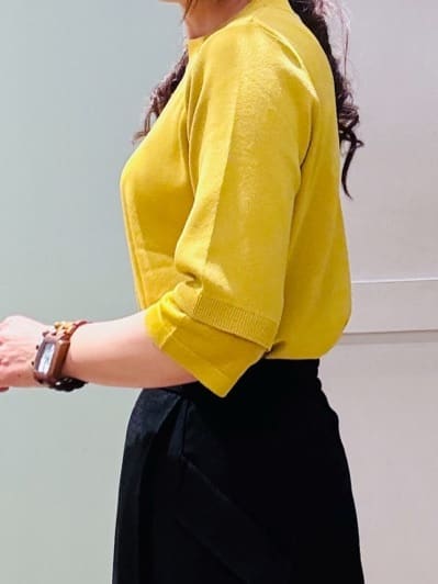 Komi☆さんの「grove｜【ひんやり多機能】やわらかドライタッチ 袖口シアードッキングプルオーバー」を使ったコーディネート