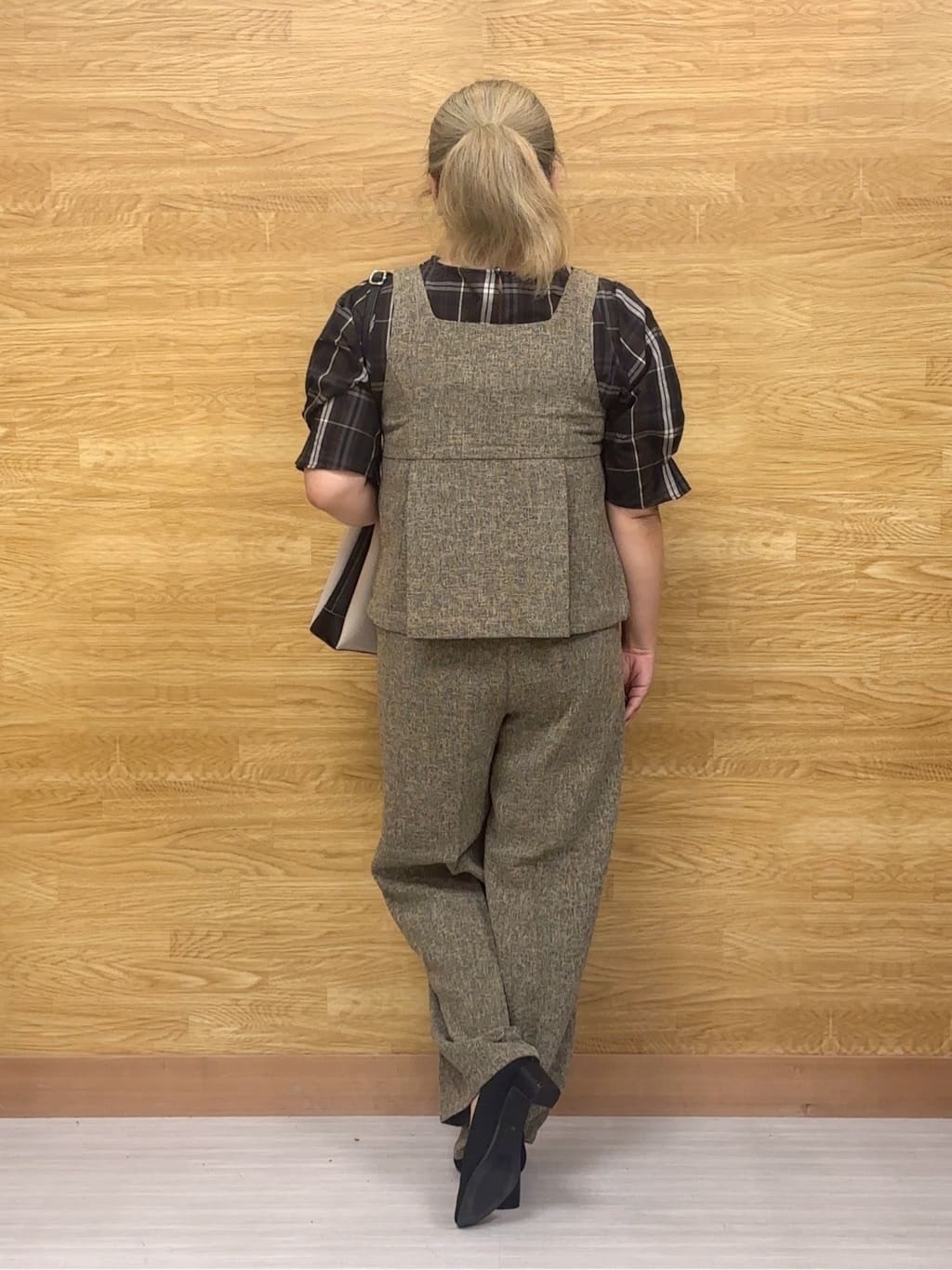 ぁむさんの「SHOO･LA･RUE｜【S-LL/5分袖】お袖タックできれいに魅せる 大人のチェックブラウス」を使ったコーディネート
