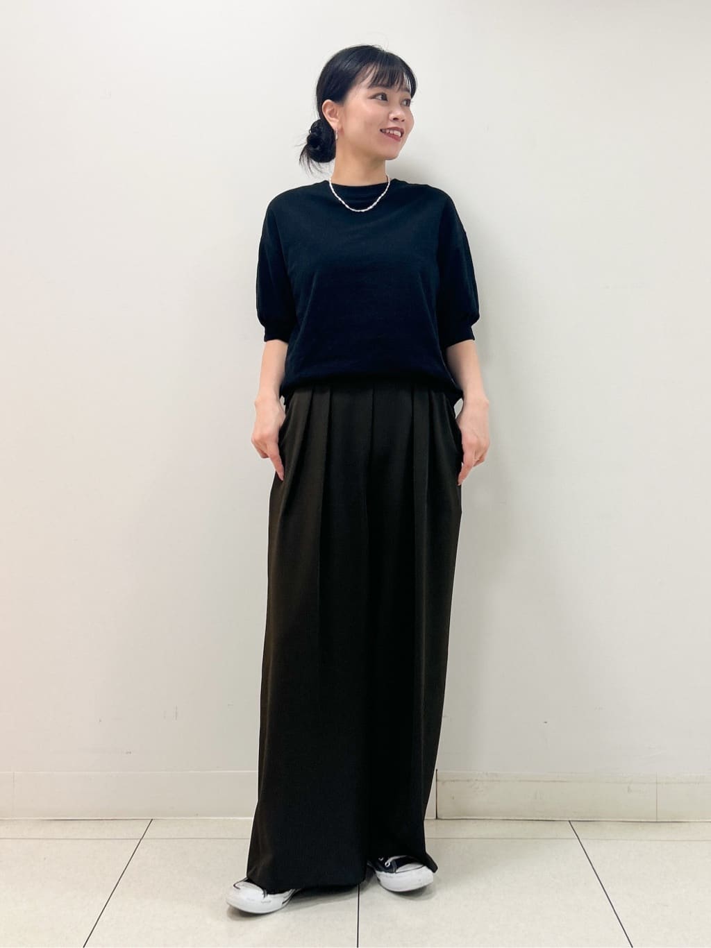 Kaiさんの「Dessin｜【360度可愛い/前後2WAY/洗える】ライトコットンヘンリーカットソー」を使ったコーディネート
