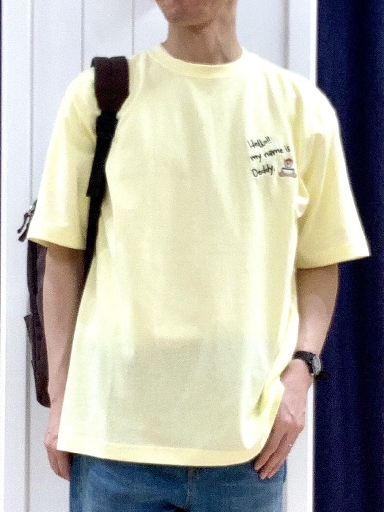 Takaさんの「Dessin｜【ユニセックス・洗える】Deddy刺繍入り オーガニックコットンTシャツ」を使ったコーディネート