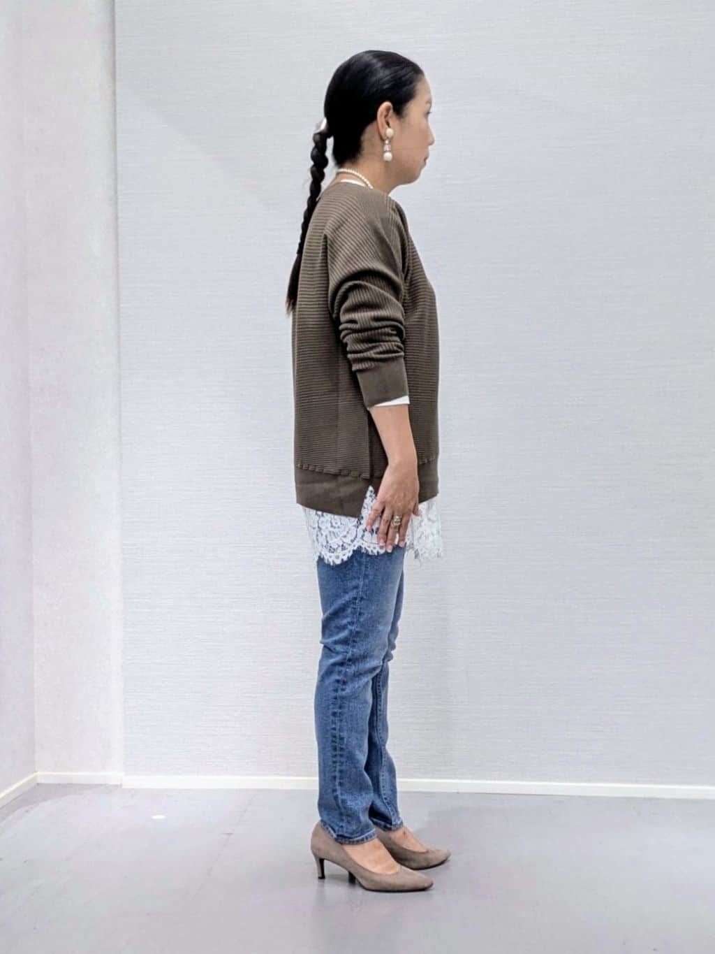 makkyさんの「UNTITLED｜【洗える／体型カバー】美シルエットニット」を使ったコーディネート