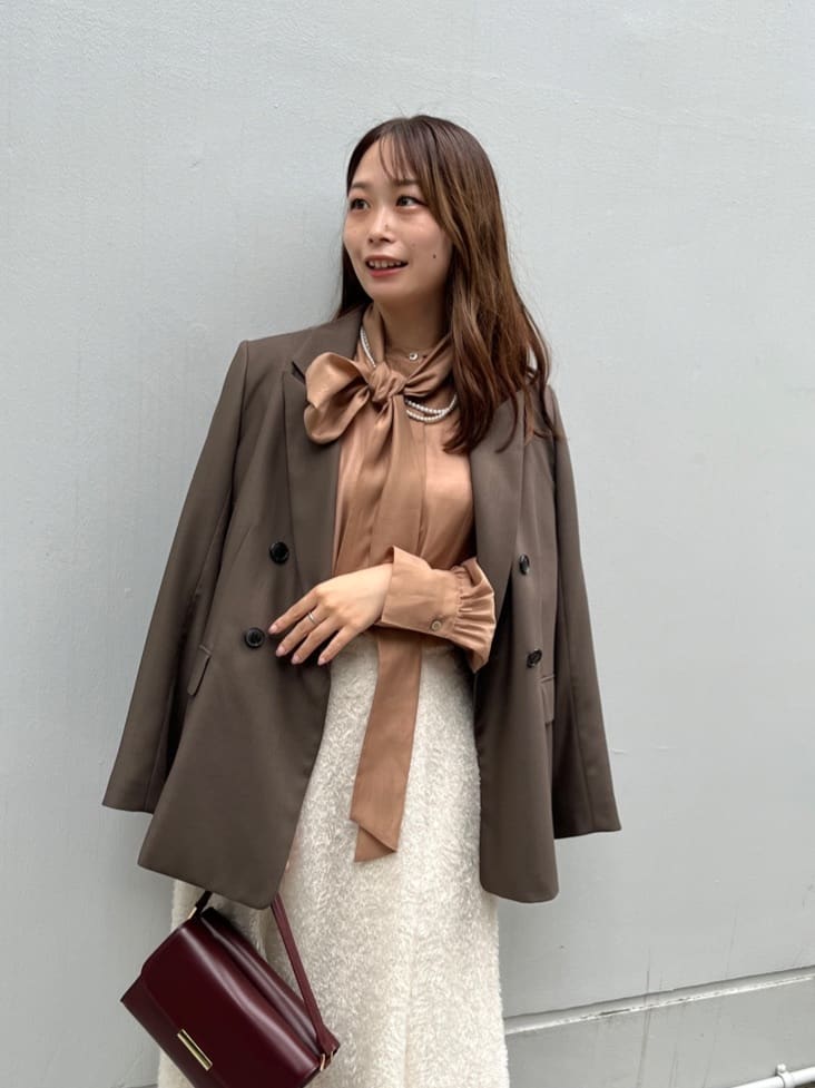 Saekoさんの「UNTITLED｜【セットアップ可】ウールライク ダブルブレストジャケット」を使ったコーディネート