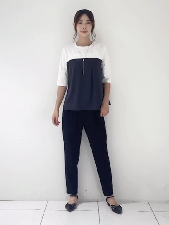 shioriさんの「INDIVI｜【セットアップ可能】ビスチェレイヤード風トップス」を使ったコーディネート