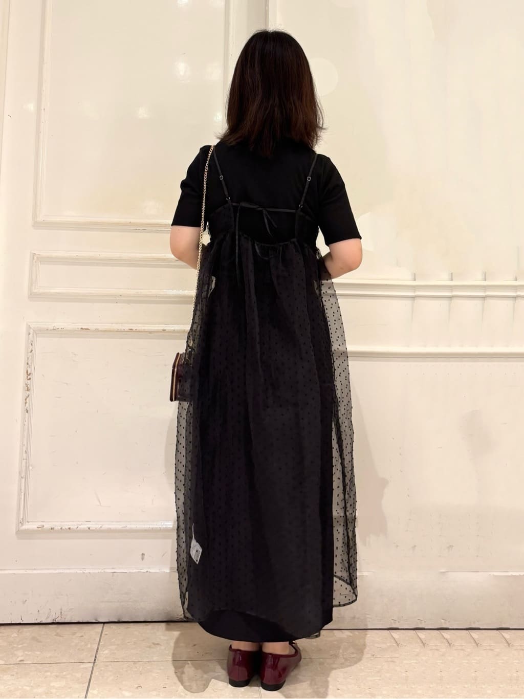 やまさんの「OPAQUE.CLIP｜メタルダブルリングショートネックレス」を使ったコーディネート